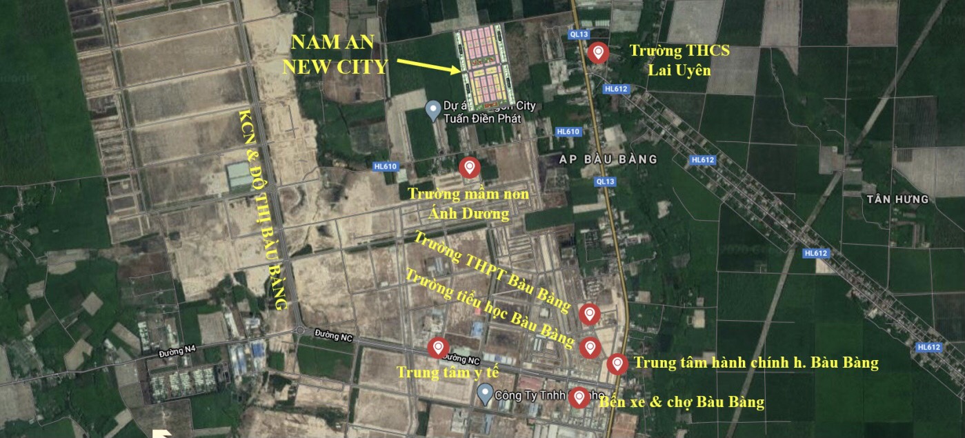 Vị trí địa lý thuận lợi dự án Nam An New City 