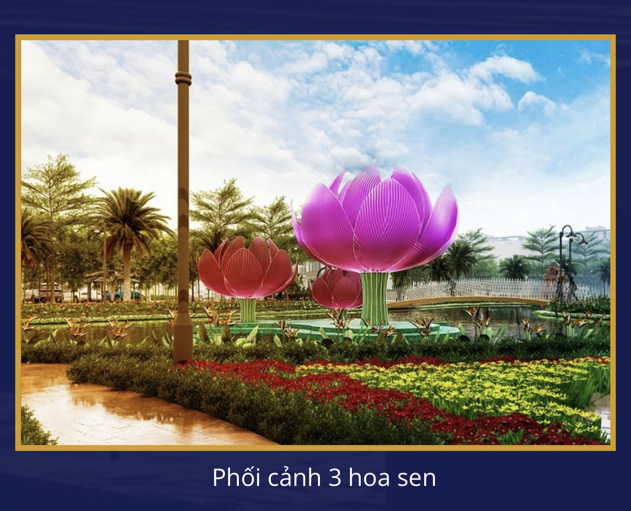 Công viên hồ cảnh quan dự án Khu đô thị Lake One City Bình Phước