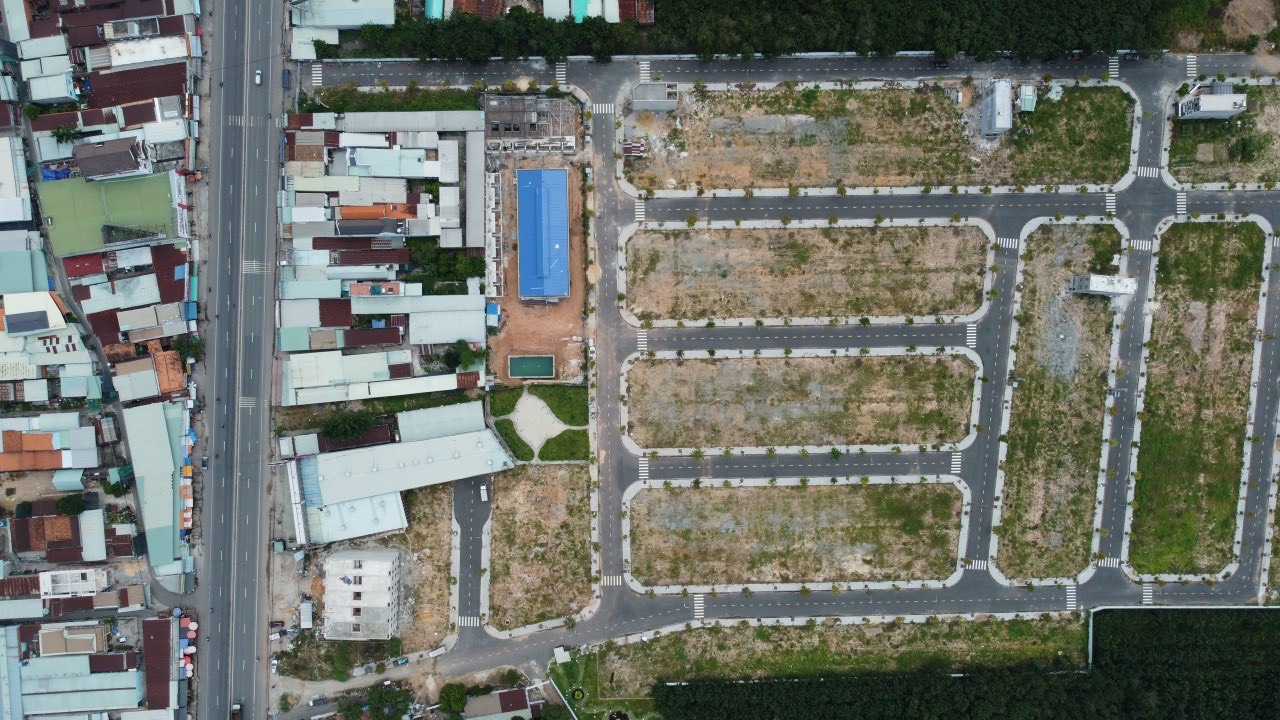 Mặt bằng thực tế dự án Khu nhà ở Thương mại Chợ Nhật Huy Bình Dương