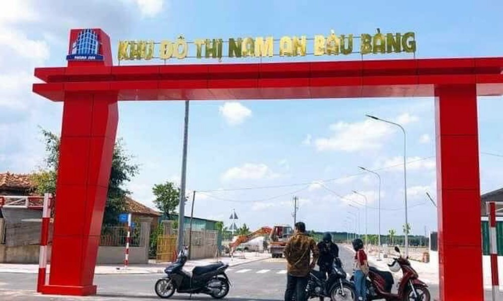 Cổng chào dự án Nam An Golden City Bàu Bàng