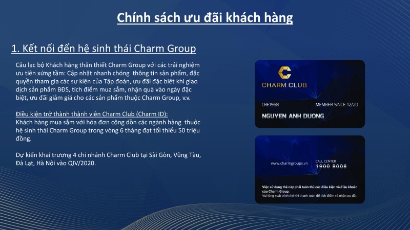 Cấp thể thành viên Charm Group